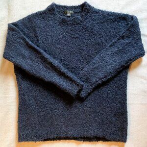 J Crew Women’s Wool Alpaca Blend Boucle Oversized Sweater, Navy, Sz XS